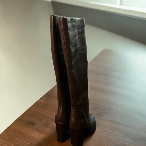 Kenneth Cole Brown Leather Heeled Boots Sz 6.5 M - Picture 3 of 6